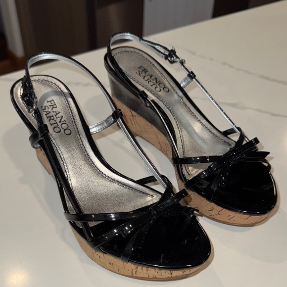 FRANCO SARTO WEDGE SANDALS - Picture 1 of 7